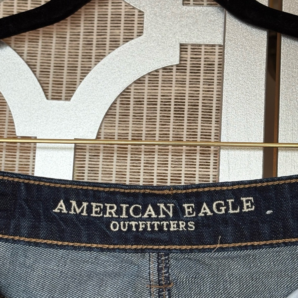American Eagle Outfitters Dark Blue Denim Mini Skirt - Picture 8 of 9